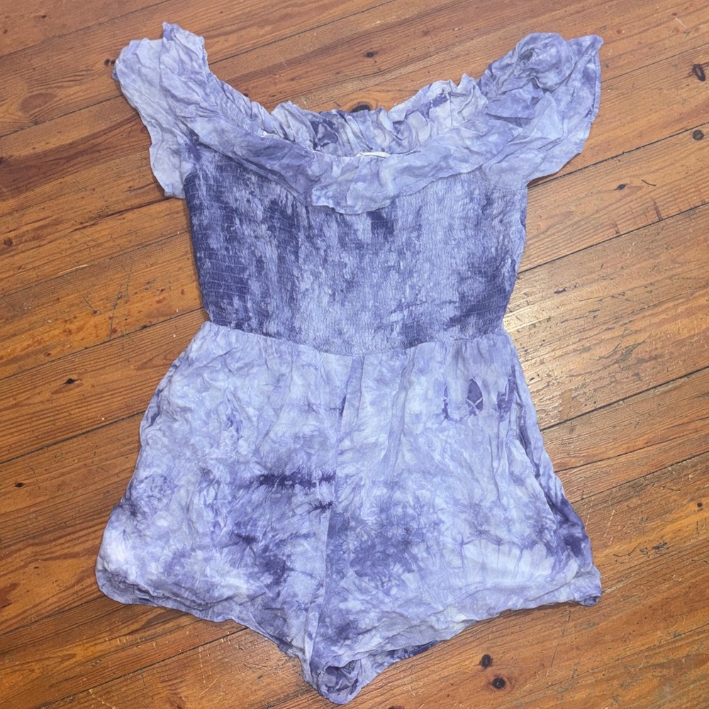 Altar'd State Lavender Off-Shoulder Romper